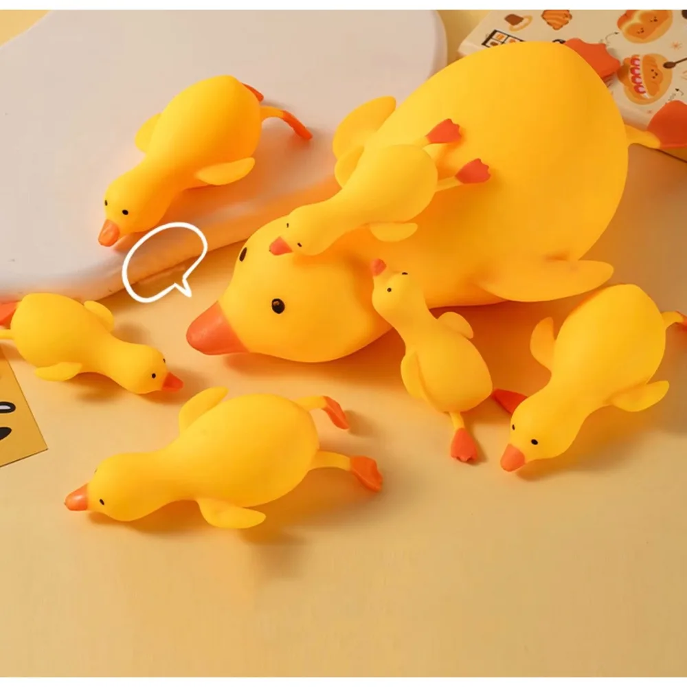 Cute Soft Duck Goose Squishy Toy Stretchable Squeeze Stress Relief Decompression Fidget Toy for Adults Best Friend Gift