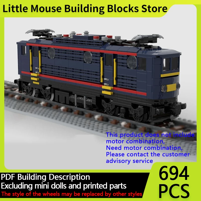 

City Car Model MOC Building Bricks Swedish S6 Class Locomotive Modular Technology Gifts Holiday Assemble Children Toys Suit