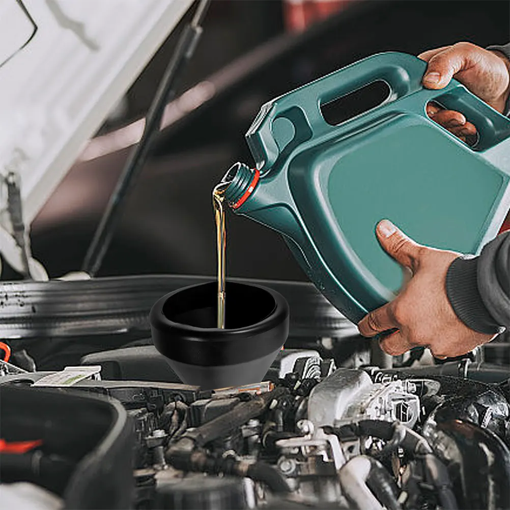 

2PCS Plastic Oil Funnel for Change Gas Fuel Funnels Flexible Hose Long Tube Filter System Durable Portable Car Motorcycle