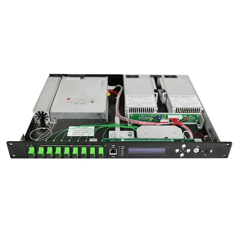 Mejor Precio EDFA de 8 Vías CATV 1550nm 19/22/23dBm EDFA FTTH SC APC UPC 1U Red CATV 8 Puertos Fibra Óptica WDM