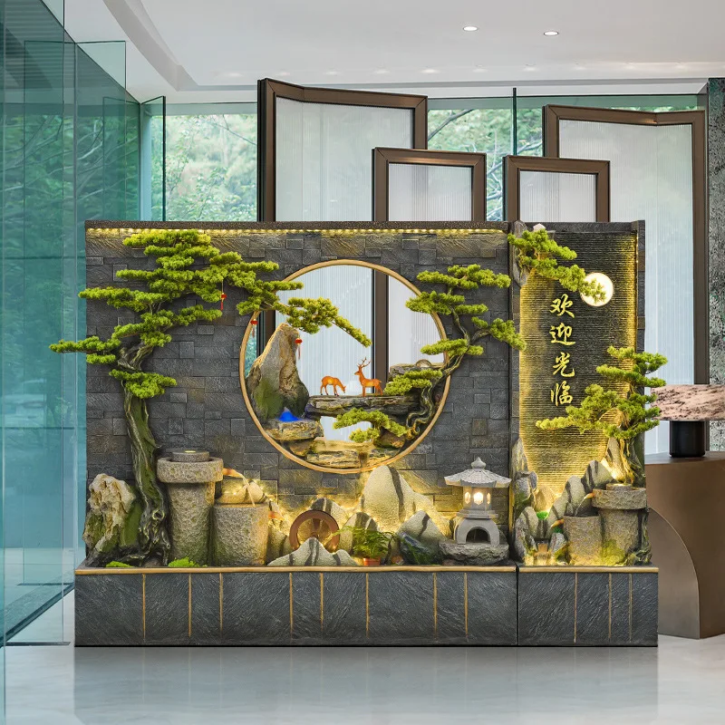 Rockery flowing water fountain entrance office decoration landscape ornament