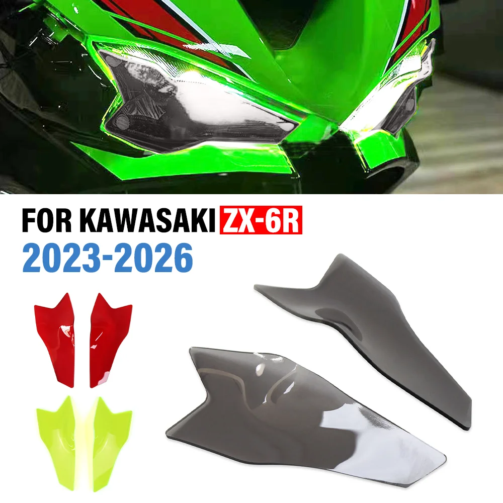 Motorcycle Headlight Guard Protector Head Light Screen Lens Cover Accessories FOR KAWASAKI ZX-6R FOR ZX 6R 2023 2024 2025 2026