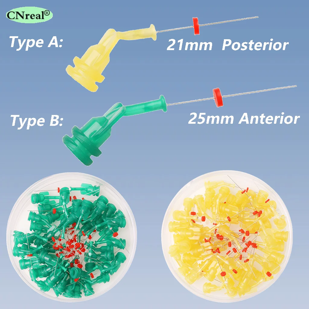Igły do irygacji endologicznej końcówka precyzyjne końcówki strzykawek do czyszczenia kanałów korzeniowych 21/25mm podwójne boki otwory instrumenty