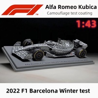 Kubica 2022 F1 Barcelona Winter Camo Alfa Romeo 1:43 resin miniature model, adult ornaments, boys toys, children's gifts