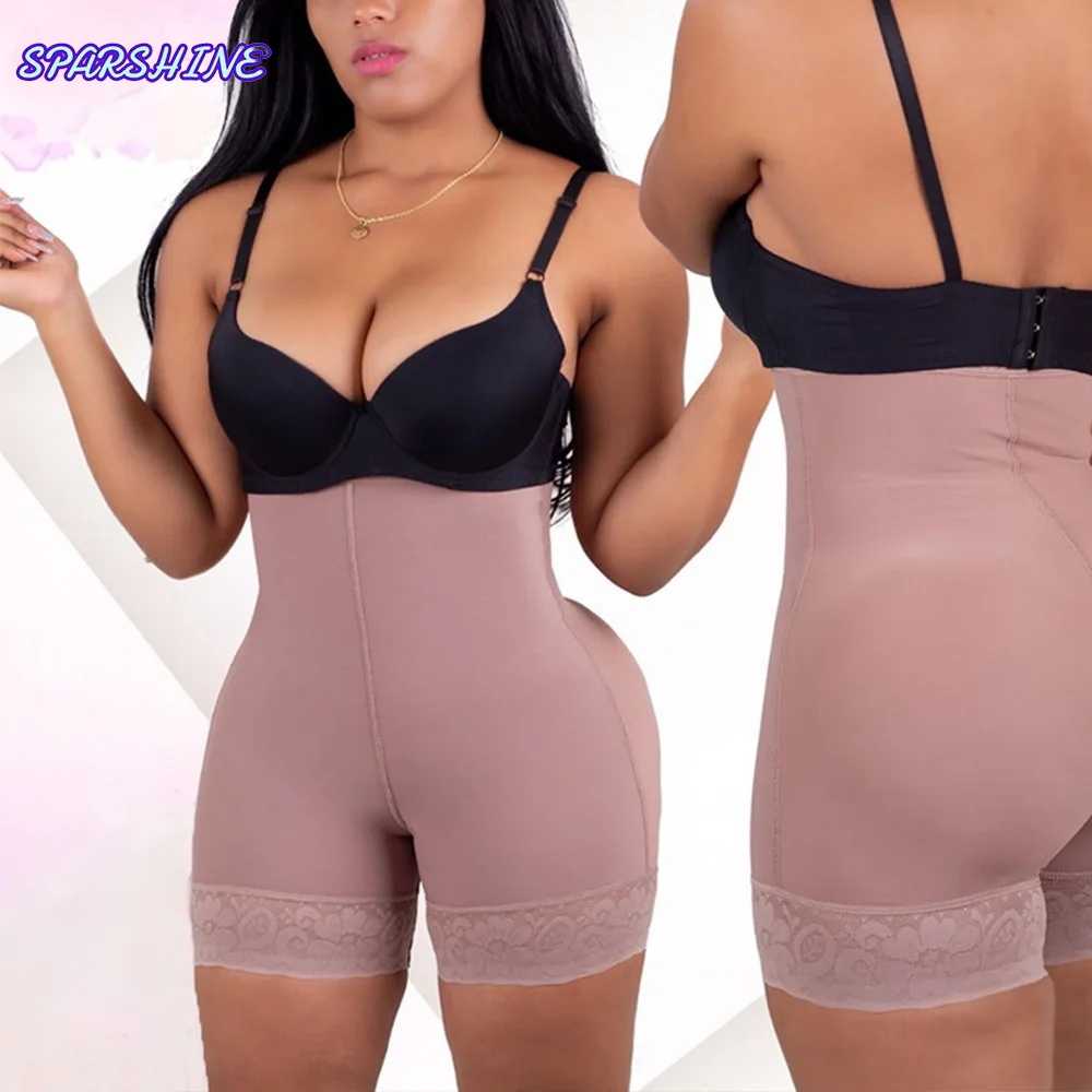 Fajas Colombianas bezszwowe wyszczuplające koronkowe Butt Lifter urocze krzywe spodenki z wysokim stanem kontrola brzucha gorset modelujący talię urządzenie do modelowania sylwetki