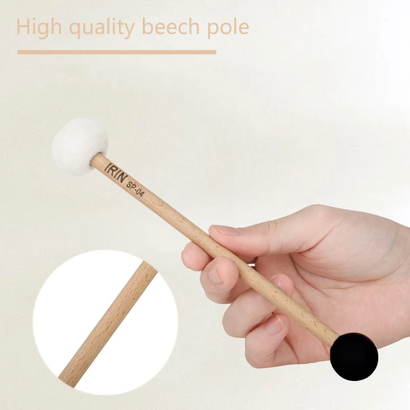 

Rubber Head Percussion Sticks, Steel Tongues Drum Mallet Rubber Mallet Sticks Fish Drum Sticks with Beech Handle lDropship