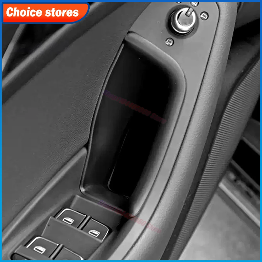 Car Door Handle Storage Box for Audi A6 2012-2018  S6 13-18-front door and rear door storage Organizer Auto Interior Accessories
