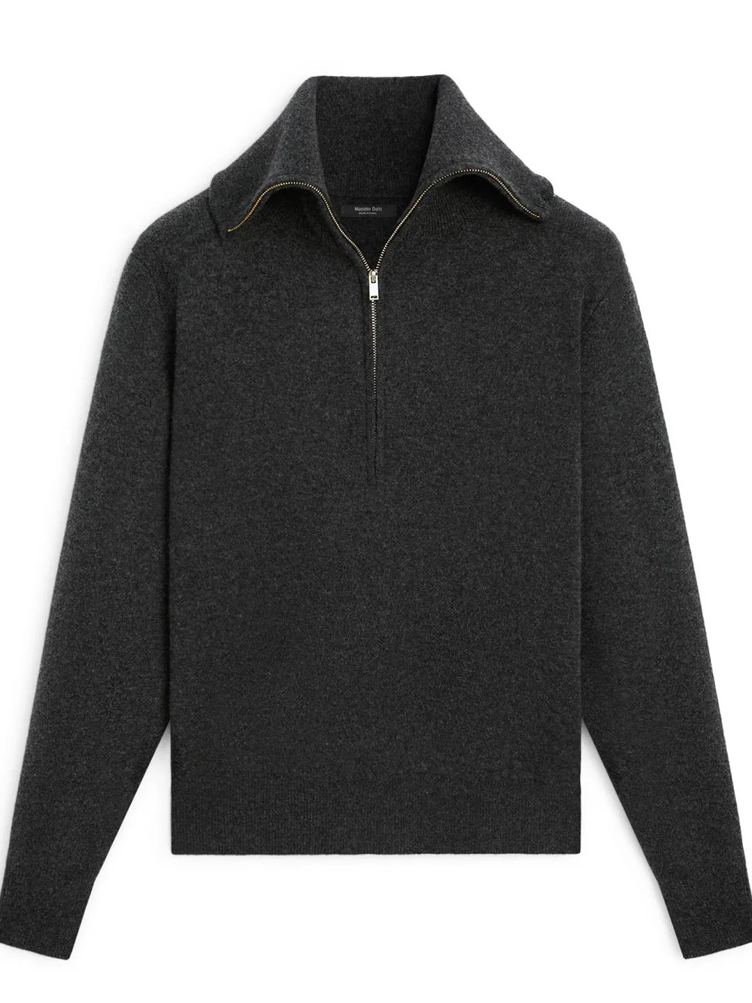Casual Black Knitted Zipper Shirt Women's Simple Style Long Sleeve Regular Fit Autumn New Arrival Fashion C-Neck Knitwear