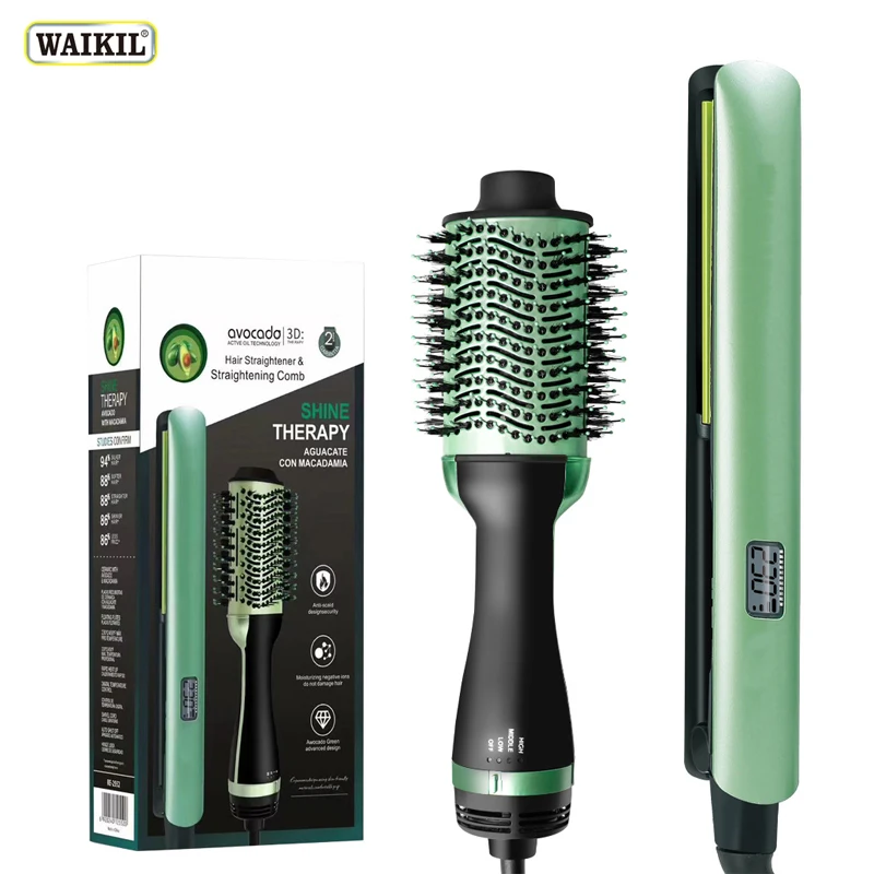 

professional straight hair clip multifunctional hot air comb plug-in women's straight curling dual-purpose styling tool