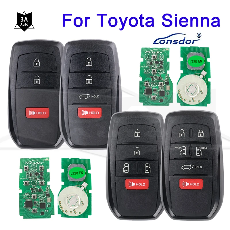 Lonsdor Entry Smart Auto Key For Toyota Sienna Venza Tacoma Tundra 2021-2024 BZ4X 8A Chip Support Generate K518 K518ISE KH100+