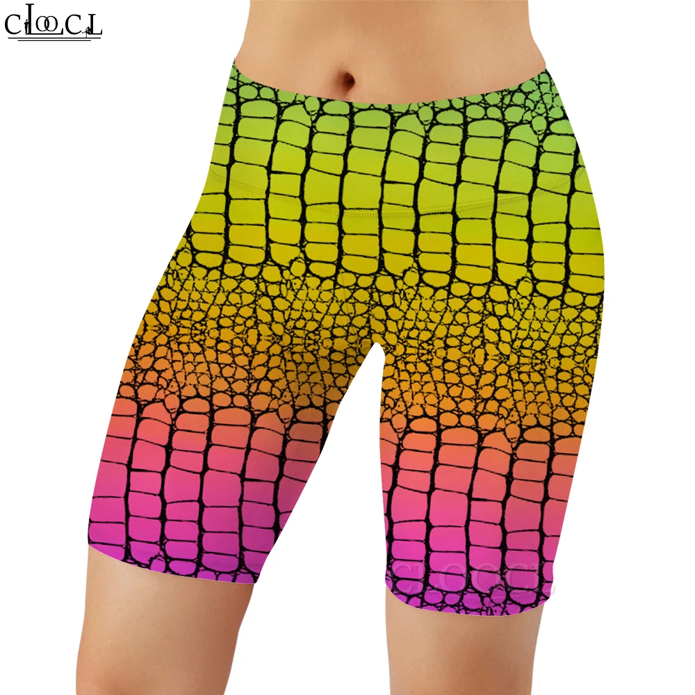 

CLOOCL New Sexy Sweatpants Women Legging Snake Skin Texture Graphics Print Casual Pants Female Gym Workout Stretch Skinny Shorts