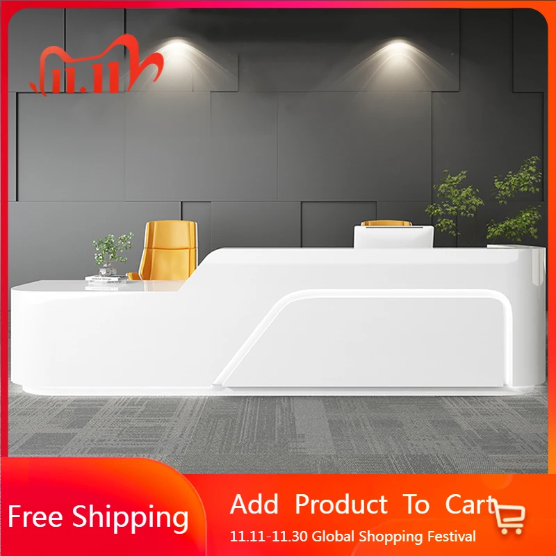 

Роскошные минималистичные стойки регистрации Современные барные полки Столы для ресторана Компания Добро пожаловать Длинная европейская мебель для гостиной Mostrador