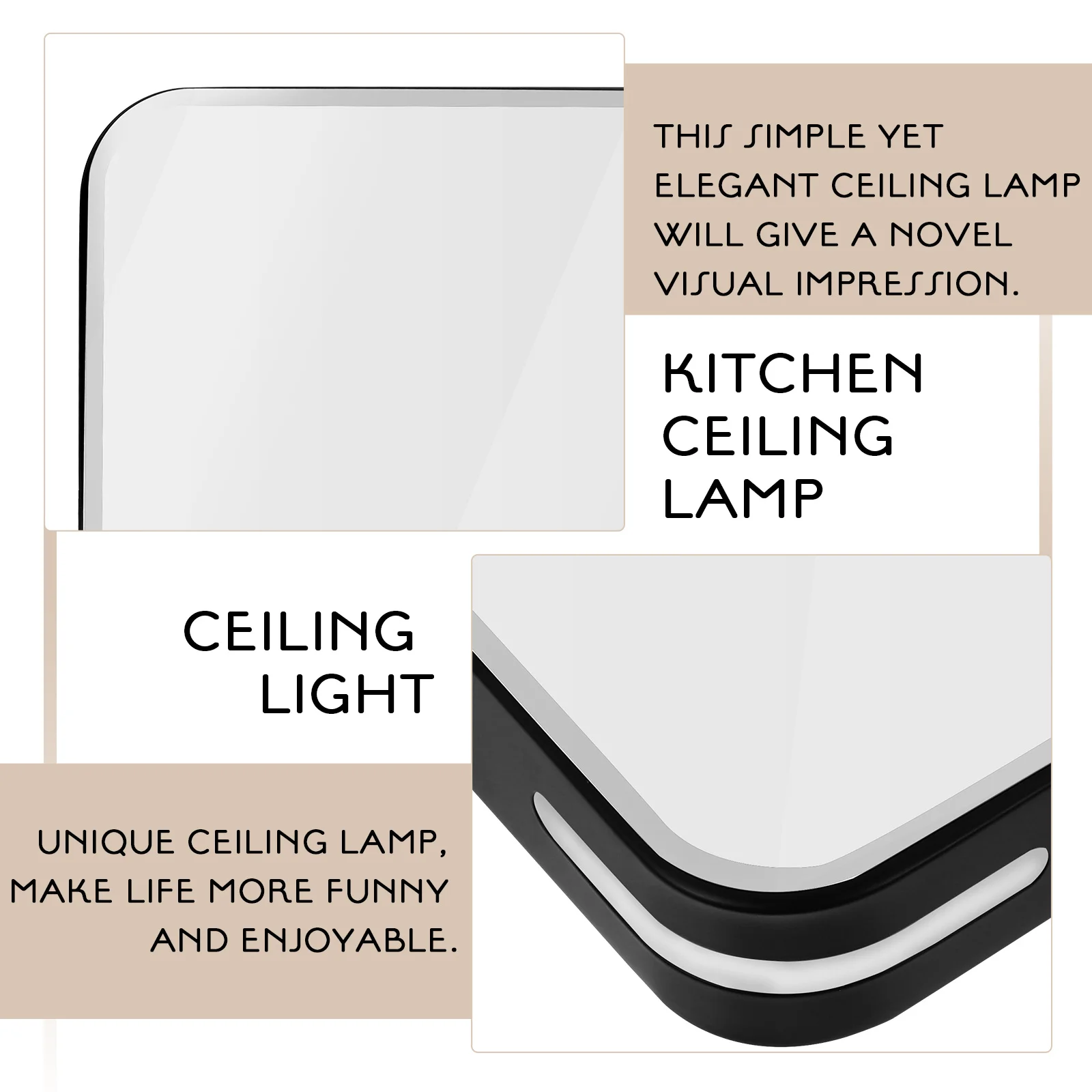 

1pc Square Led Ceiling Lamp Acrylic Modern Light For Living Room Bedroom Balcony Kitchen Decorative Energy-Saving Lighting