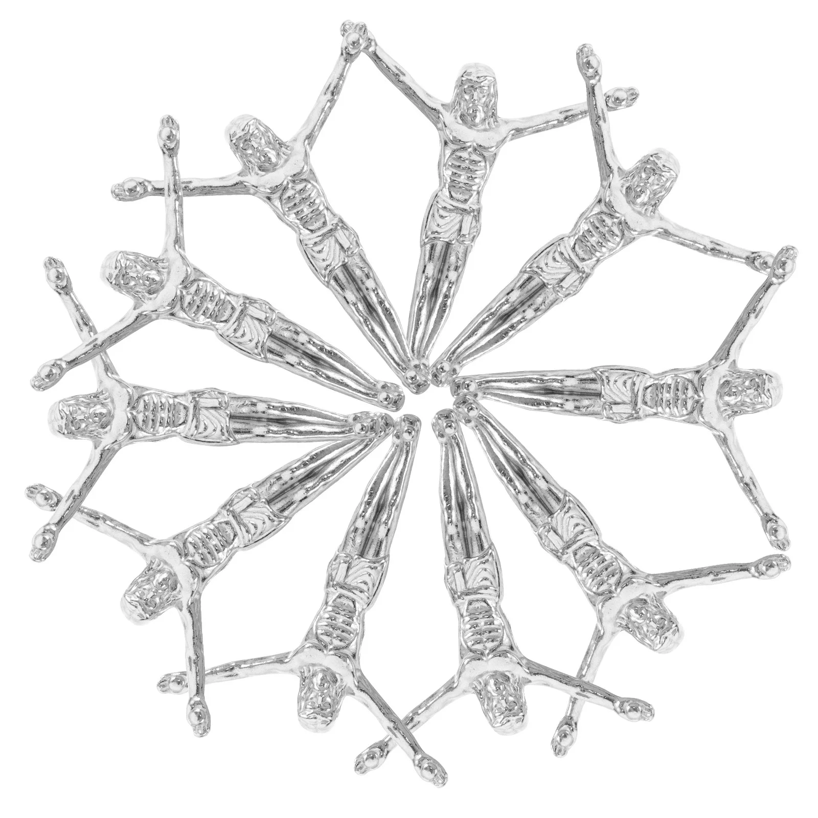 

10pcs Mini Jesus Statue Metal Crucifix Pendant Charm For Religious Jewelry Necklaces Bracelets Christmas Party Favors Catholic