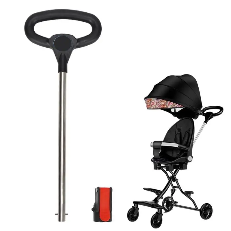 Push Rod for Stroller Ergonomic Multi-purpose Push Rod User-Friendly Stroller Push Bar Stable Push Rod for Outdoor Traveling