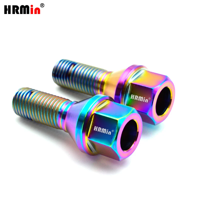 Jntitanti 17mm Hex Hollow Head Cone Seat Gr.5 Titanium Wheel Bolt M12x1.25 for Fiat Renault Peugoet Citroen DS Alfa Romeo