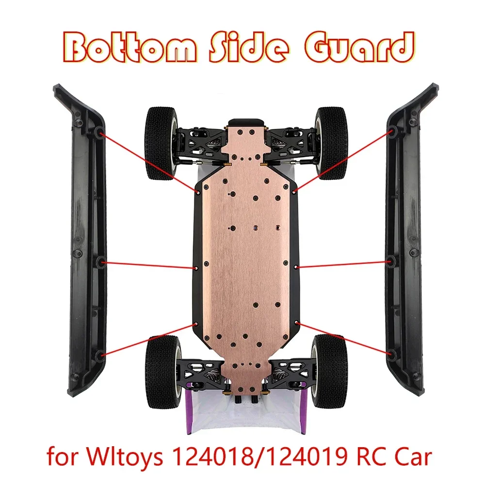 Conjunto de borde inferior de coche RC para Wltoys escala 1:12 124018 124019   Piezas de repuesto para vehículos de control remoto