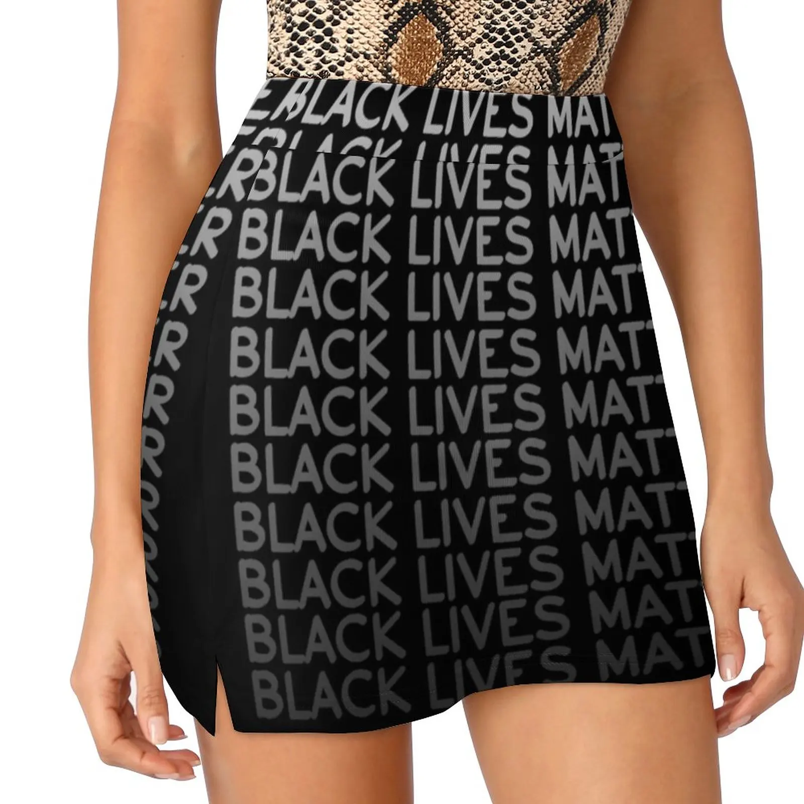 Black Lives Matter Woman – Mini jupe pantalon, tenue de bureau, courte, George Floyd, je ne peux pas respirer la vie noire, 2022