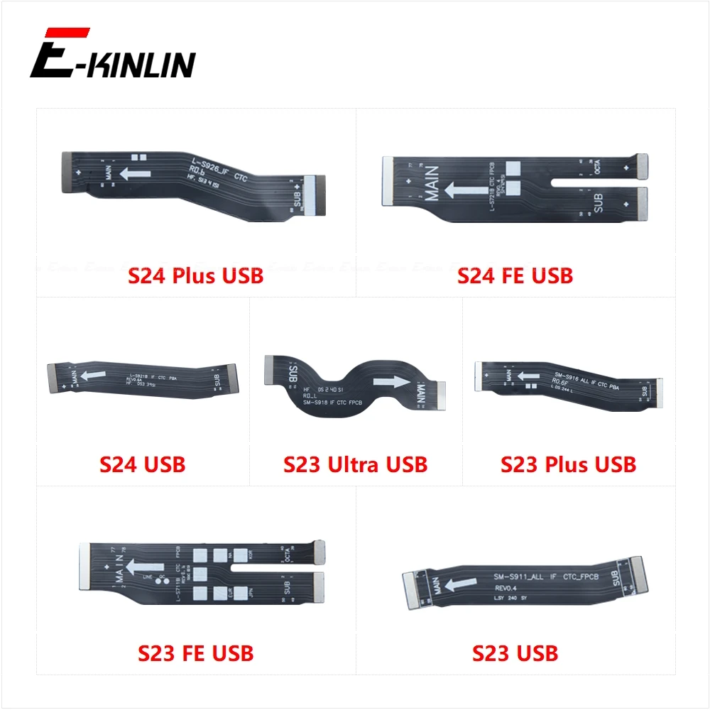 For Samsung Galaxy S24 Ultra Plus FE S23 Motherboard Main Connect LCD Display Flex Ribbon Cable Replacement Parts