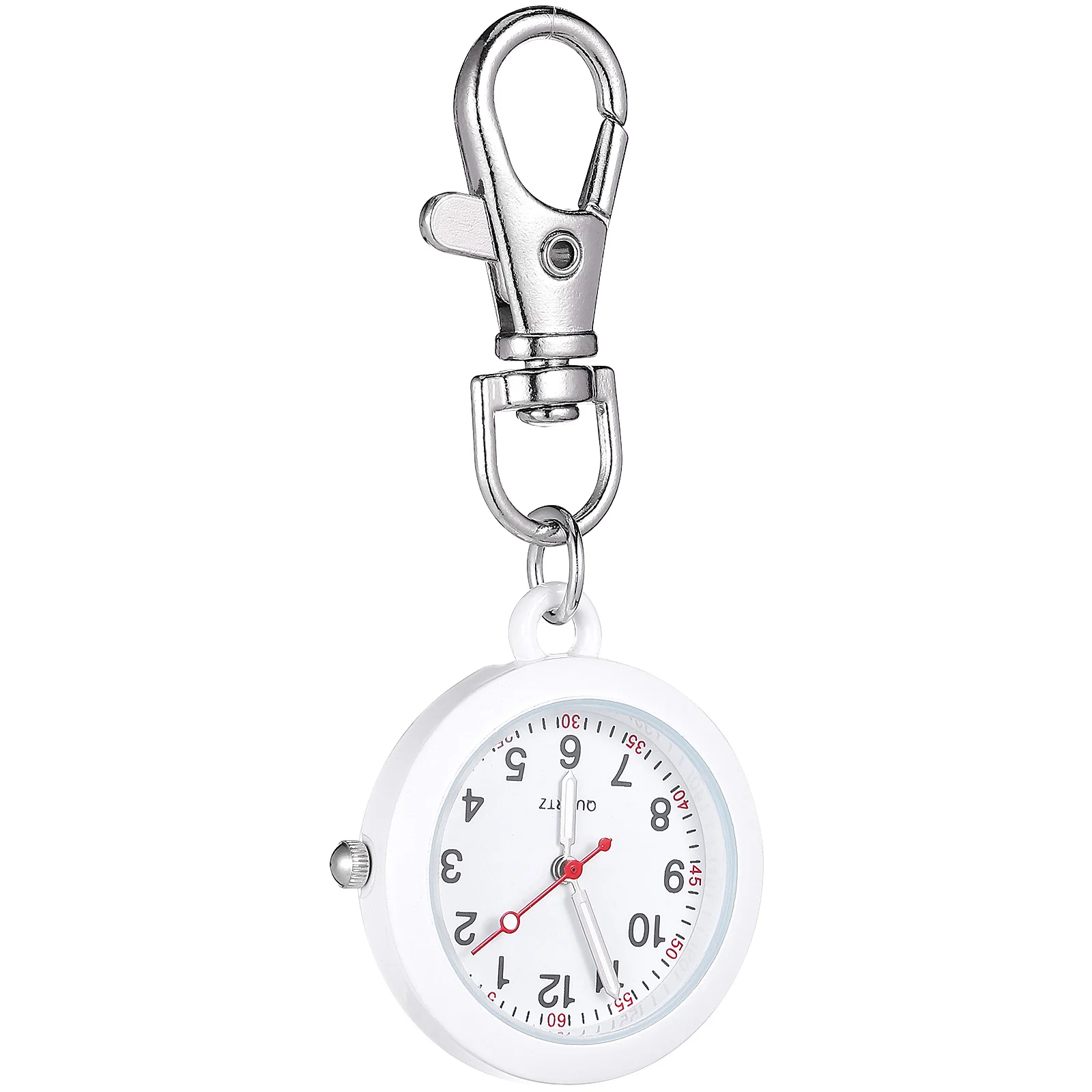 

1Pcs Nurse Pocket Watch Hanging Hook Simple Metal Vintage Design Stainless Steel Portable Pocket Fob Watch Practical for Work