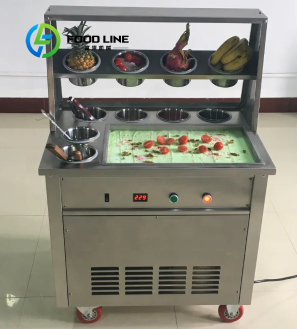 

Semi Automatic Machine Equipment with Pans Fried Ice Making Machine Equipment with Stainless Steel Material