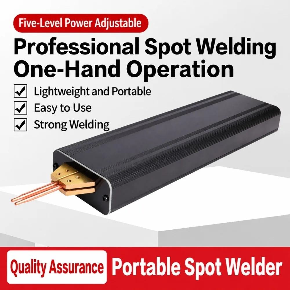 5 Gears Adjustable Portable Spot Welder USB Charging Aluminum Oxide Copper Welding Head Handheld Spot Welder 0.1~0.2mm Thickness