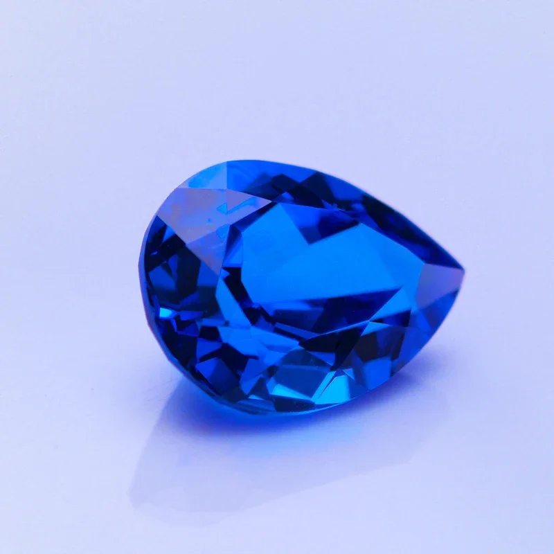Cobalt Spine Lab Grown Sapphire Pear Shaped  Blue Little Demon Color VVS1 Charms Diy Jewelry Making Selectable AGL Certificate
