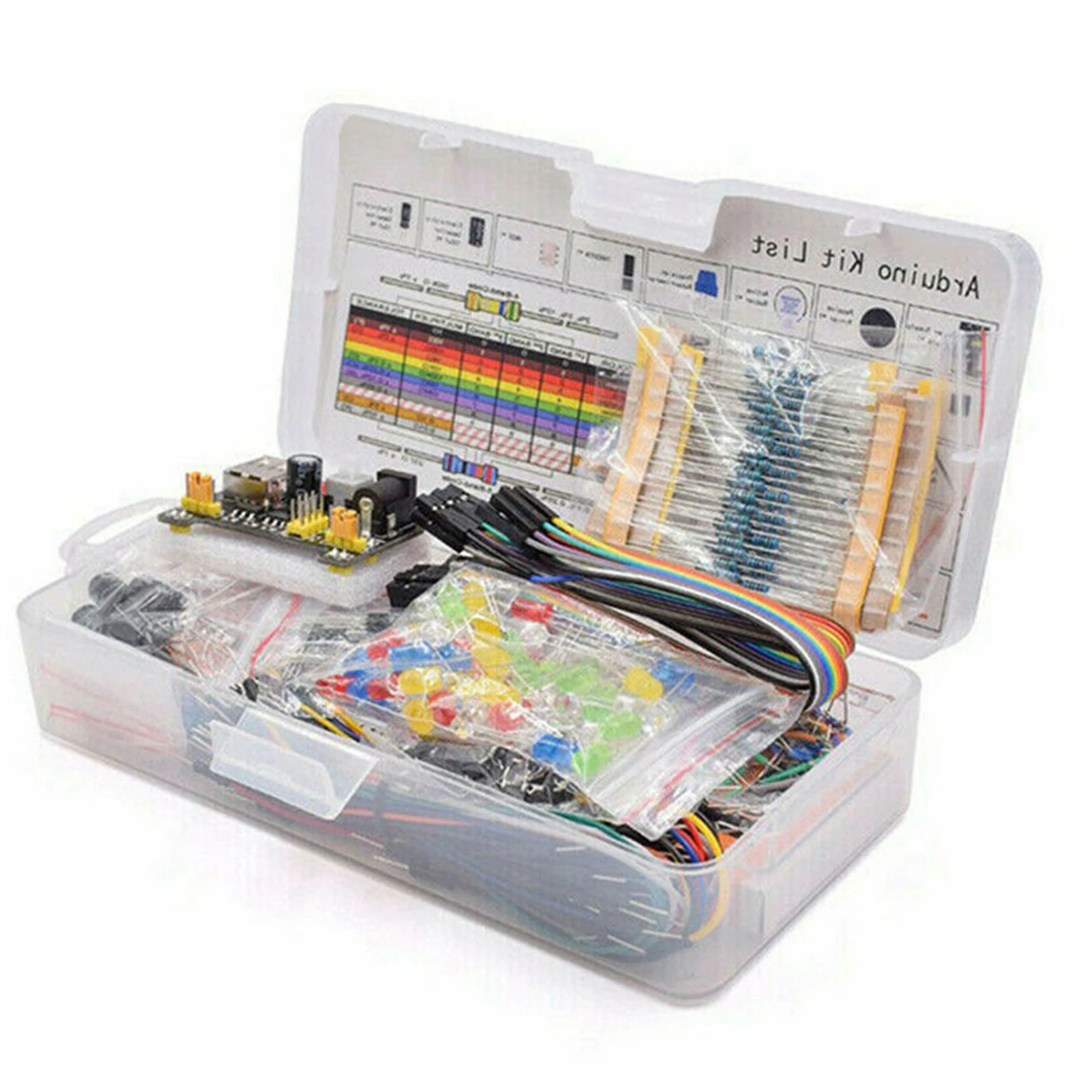 Elektronische Komponenten-Kit 830 Connect Points Breadboard-Kabelwiderstand, anwendbar für UNO R3