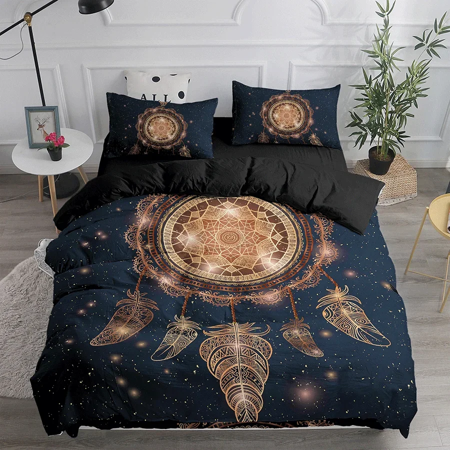 Dream Catcher Bettwäsche Set Elegant Böhmischen Bettbezug Königin 240x220 Ethnische Quilt Abdeckung Einzigen Doppel König Tröster Bett abdeckung