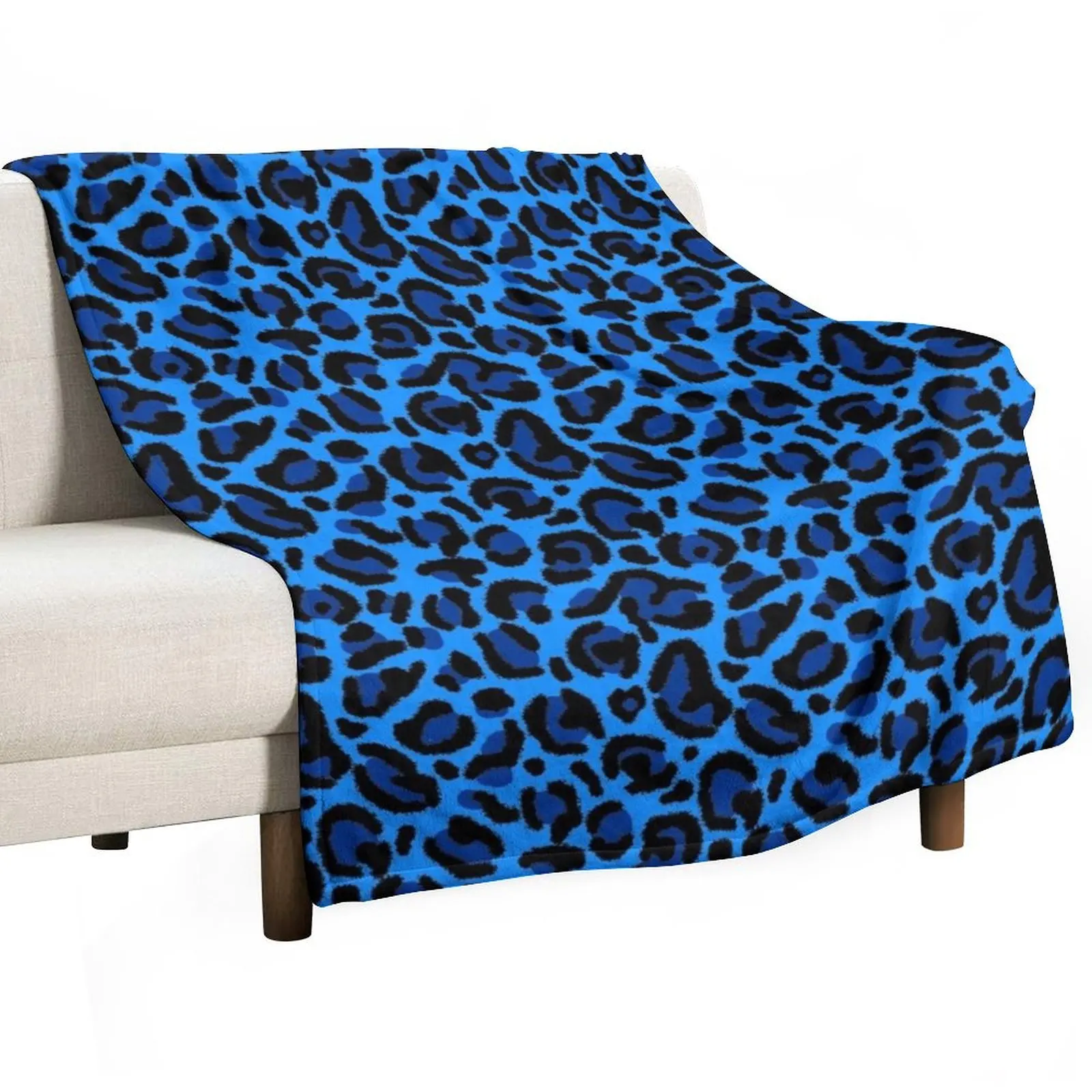 

Blue Y2K Aesthetic Leopard Print Throw Blanket Softest Extra Large Throw Blankets For Sofas Hairys Blankets