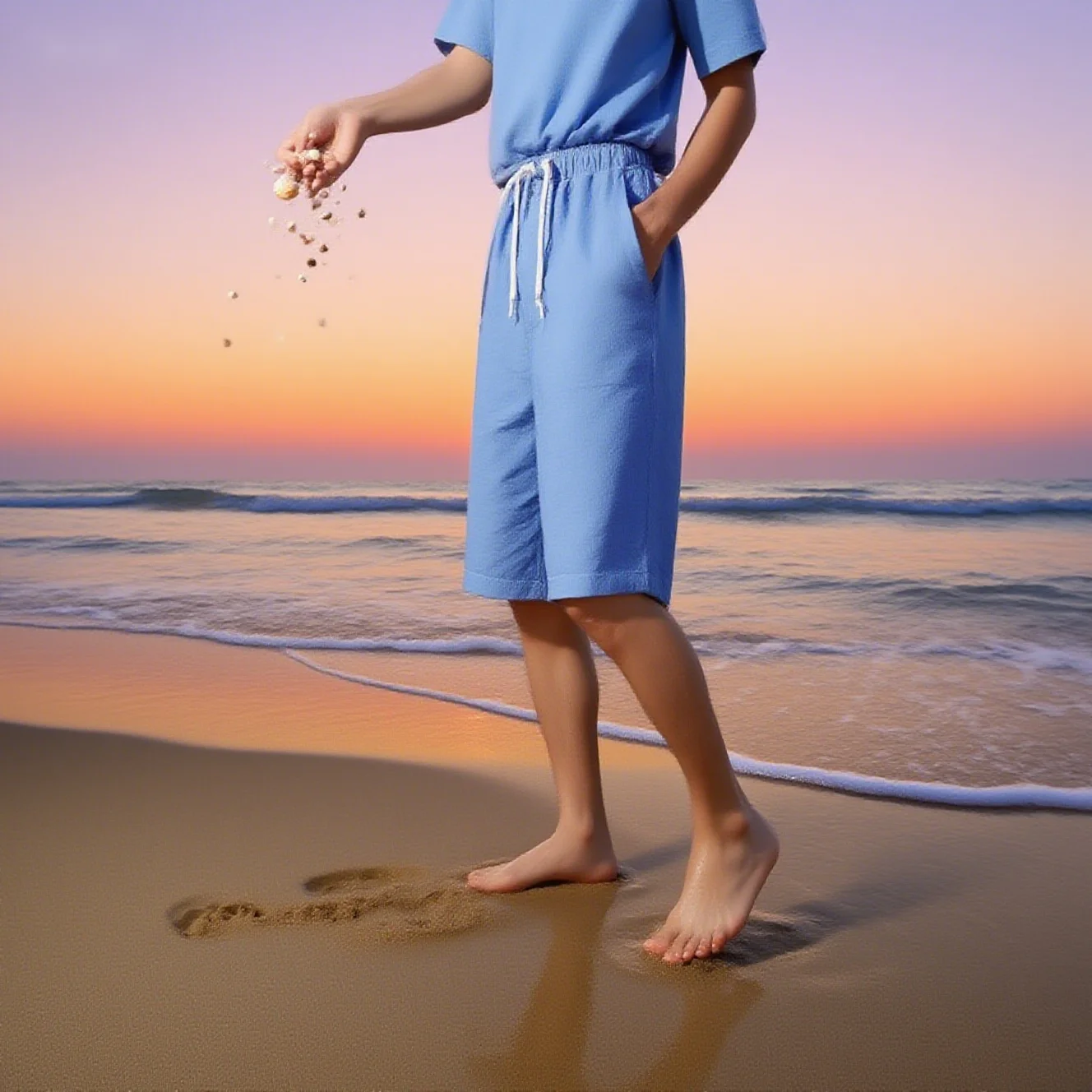 

Men's pants imitation linen seven quarter pants men's summer new item solid color loose fitness bag street wear plus size M-5XL