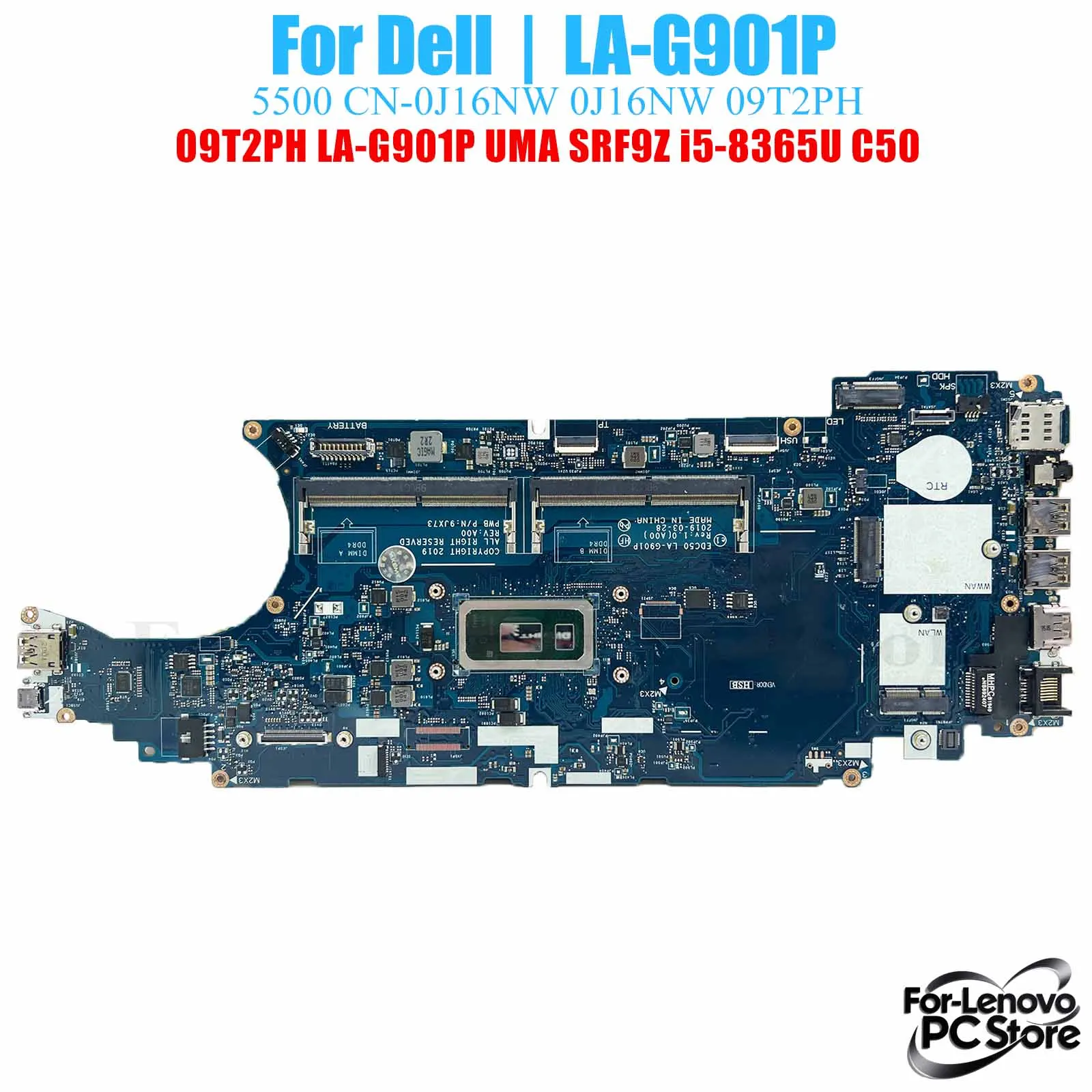 

LA-G901P для DELL Latitude 5500 LA-G901P, материнская плата для ноутбука i3 i5 i7, процессор, 100% протестированная материнская плата для ноутбука
