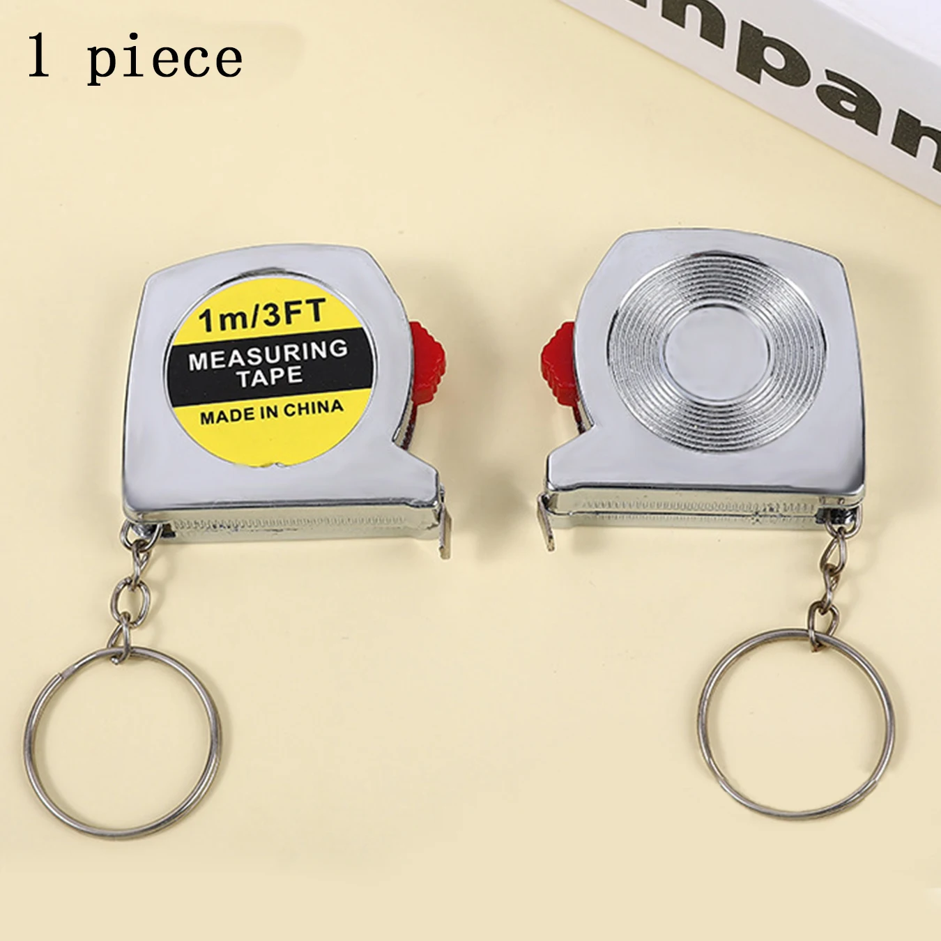 Mini 1M Keychain Tape Measure Electroplated Portable Dual Inch Metric Scale Small Pocket Steel Measuring Tool For Household