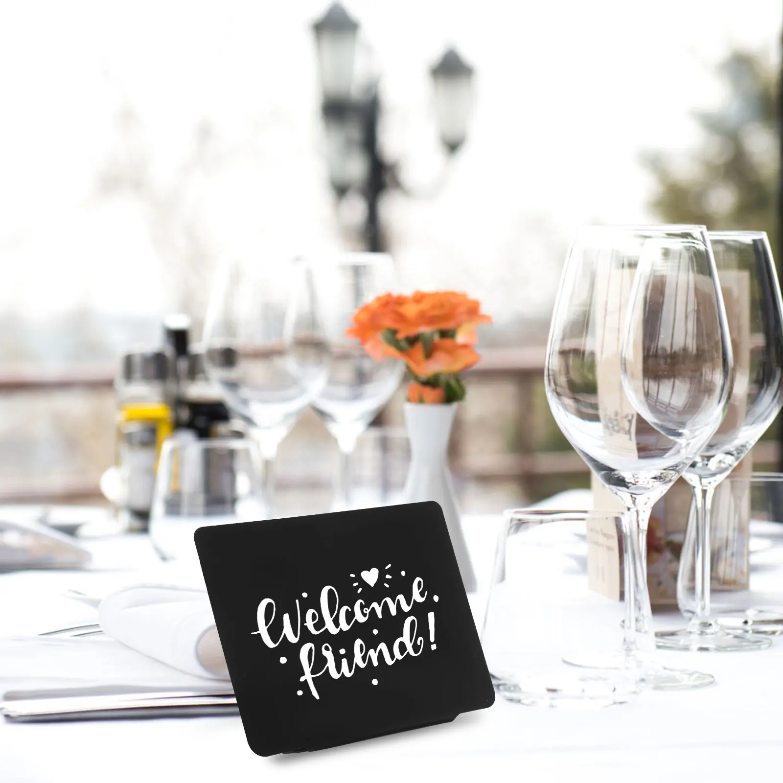 

6 Pcs Price Tags Hanging Labels PVC Chalkboards Mini Price Boards Erasable Food Signs for Buffet Restaurant Display