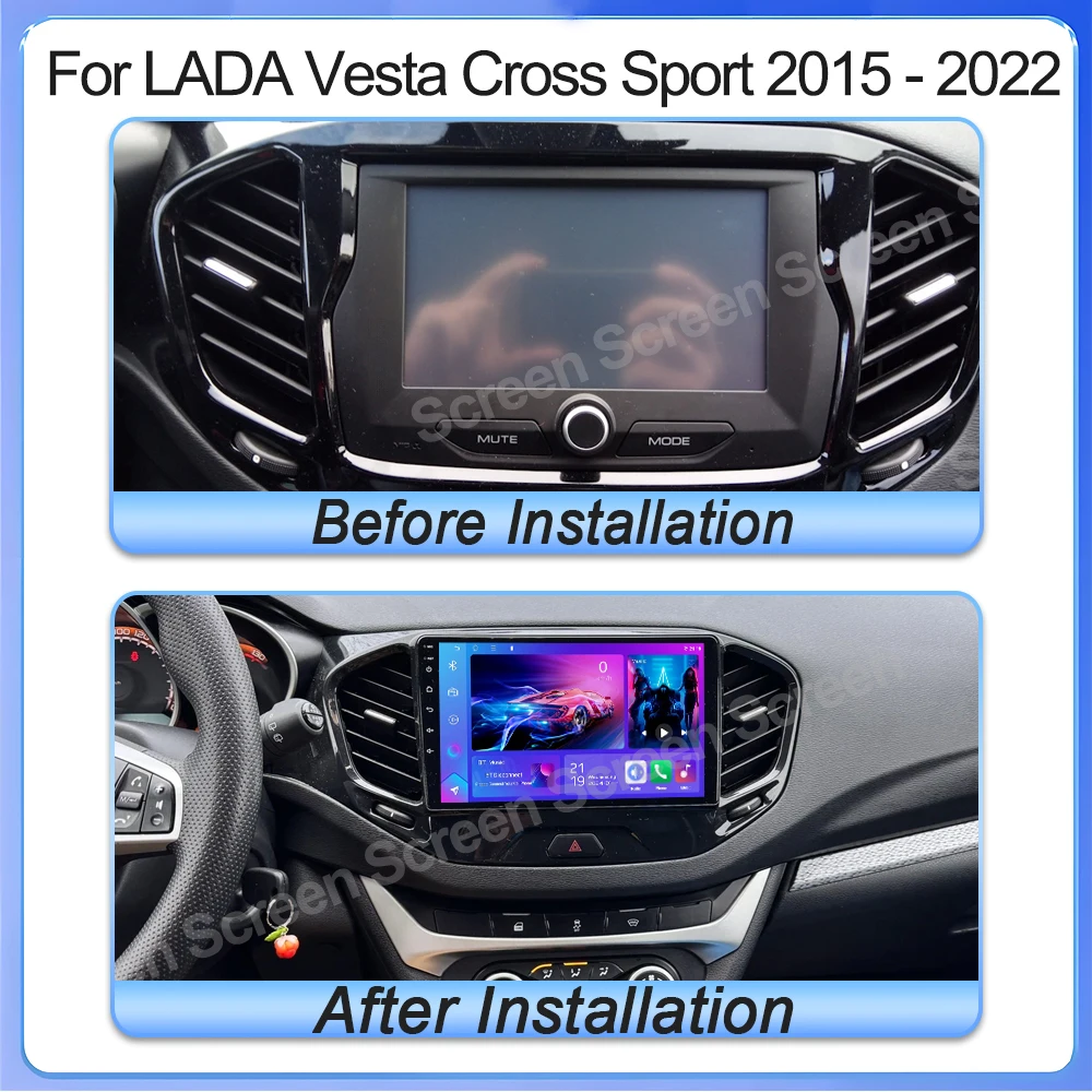 Android 16 For Lada Vesta Cross Sport 2015 - 2022 Car Radio Multimedia Video Player Bluetooth Mirror Link Touch Screen RDS Wifi