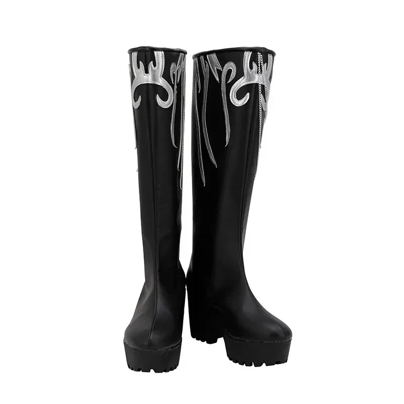 

2025 ❤ New Anime Tian Guan Ci Fu Cosplay Xie Lian White Boots Hua Cheng Black High heels Shoes Men XieLian Halloween Party★★