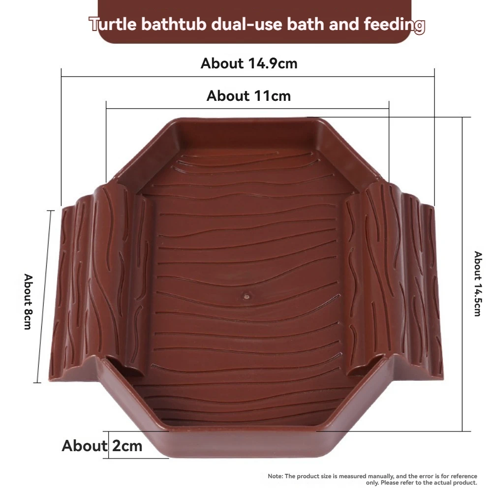 Schildkröten-Badebecken-Futternapf, langlebiger Reptilien-Wassernapf für Box, Schildkröten, Frösche und Haustiere, leicht zu reinigendes Lebensraum-Zubehör – Detail 3