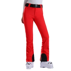 Gsou-Women's Thermal Ski Pant, Snowboard Trouser, Thick, Thermal, Breathable, Female, Outdoor Sport Wear, Skiing, Riding, Winter