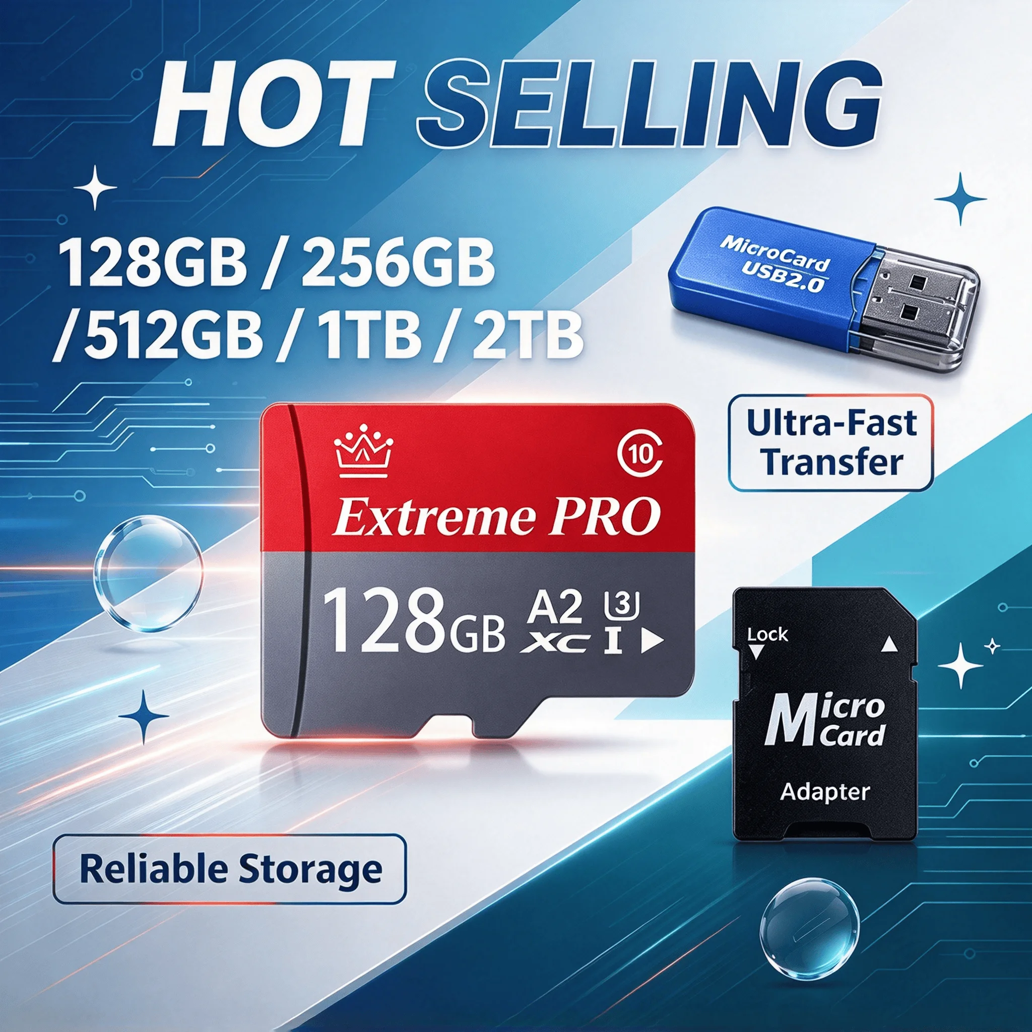 Fast Read Write 128GB 256GB Reliable Security Camera Class 10 Micro TF SD Card Pro Max Unit Plus Speed Xtreme System
