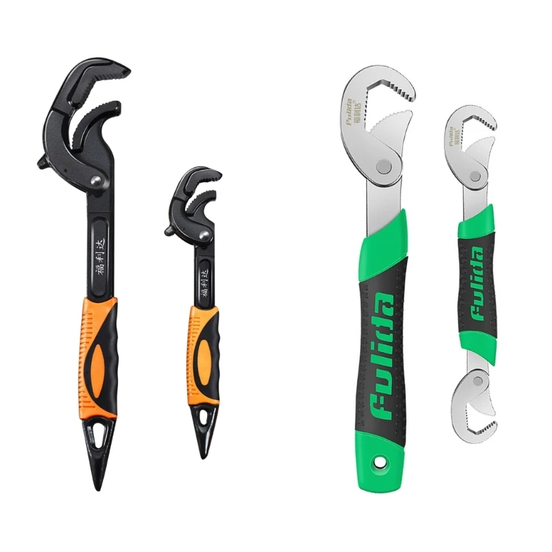 

2Pieces Multi-function Bent Wrench Tool Set Outdoor Wrench Universal Wrench Multi-purpose Durable Movable Wrench