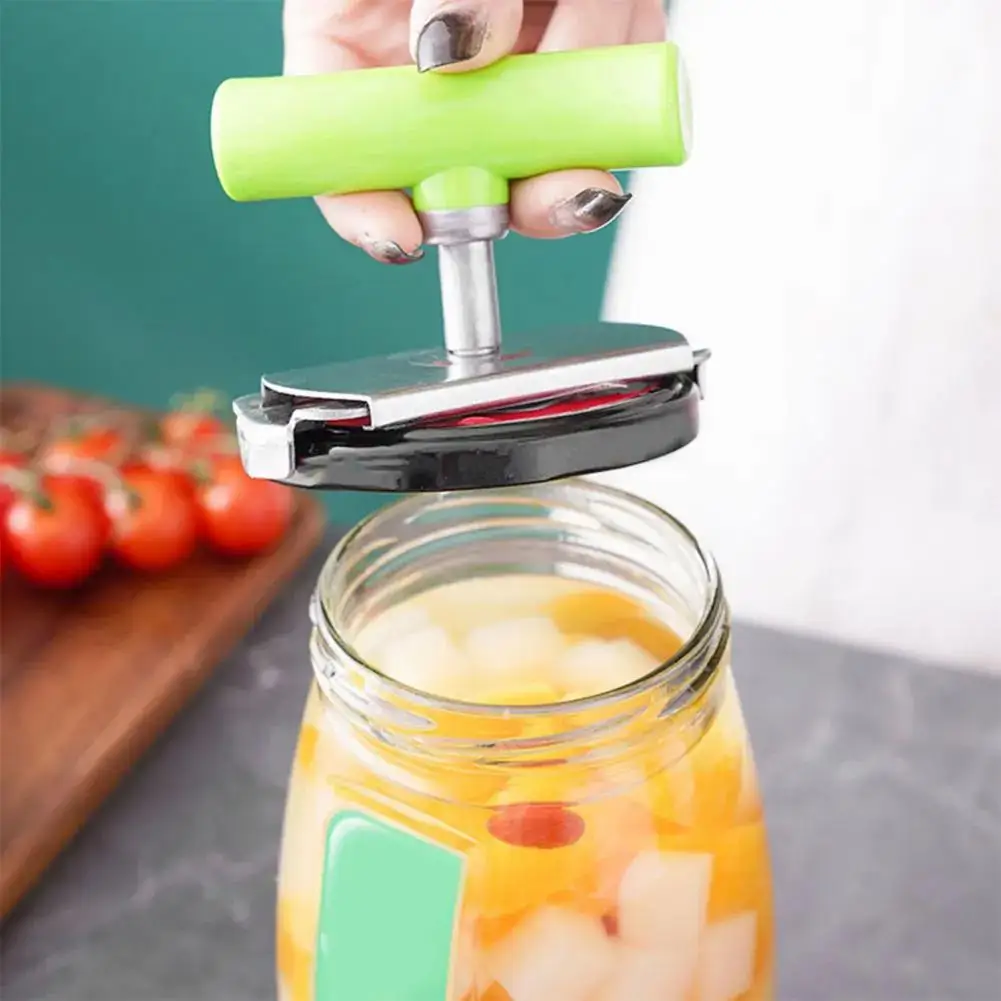 Ergonomic Lid Lifter Adjustable Handle Opener for Arthritis Seniors Stainless Steel Jar Opener with Easy Grip Multifunctional