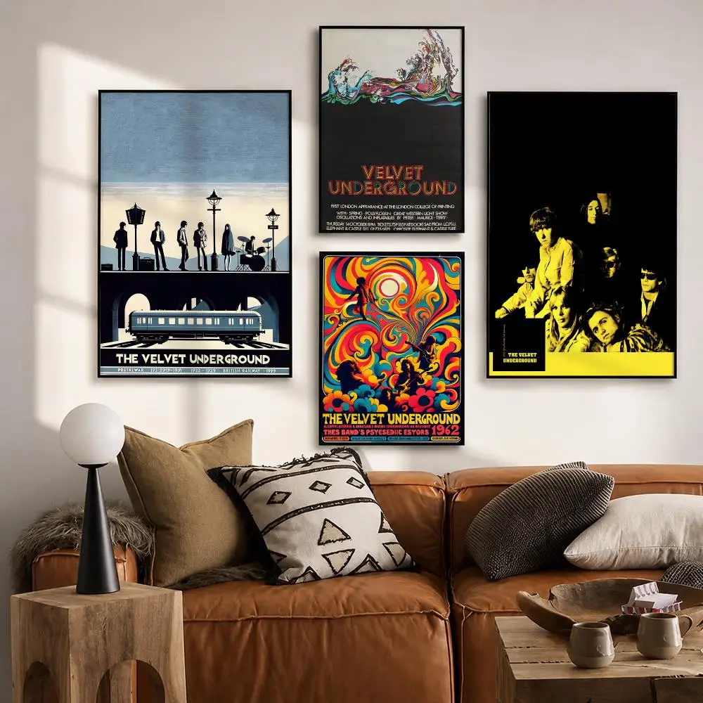 The Velvet Underground Poster HD poster wall art self-stick no-residue for home cafe office great gift