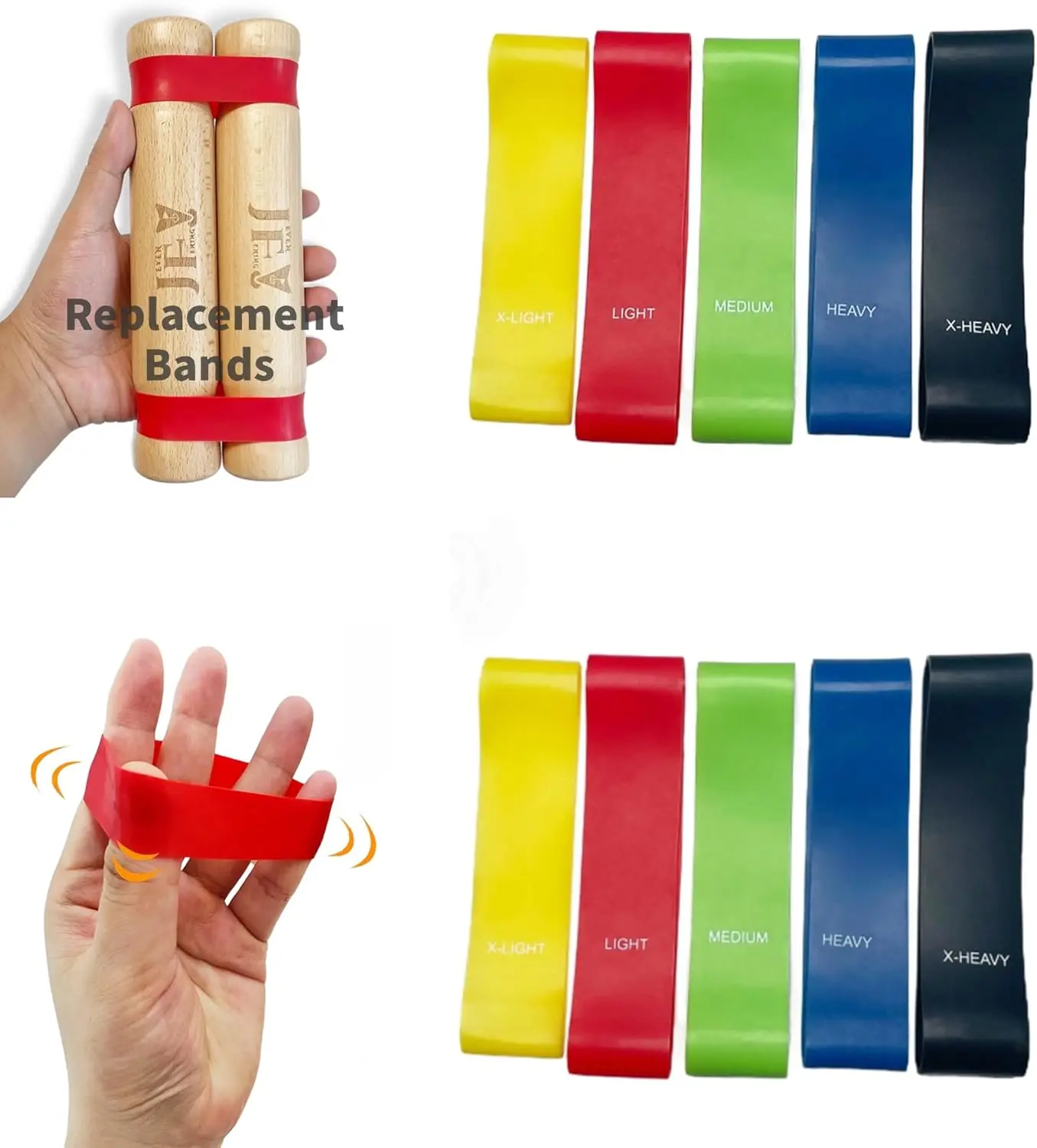 Rip Sticks Replacement Resistance Bands, Rip Stick Workout Equipment Replacement Bands[Only Bands]