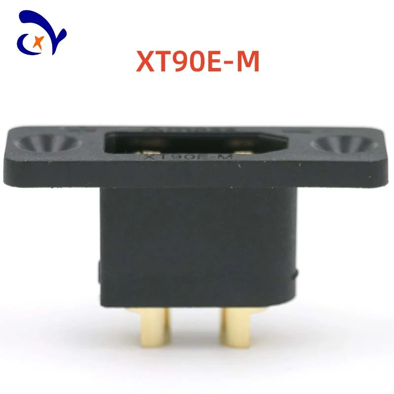 1PCS Amass XT90E-Male High Current 2PIN Solder Wire Plug，Suitable For Panel Mounting