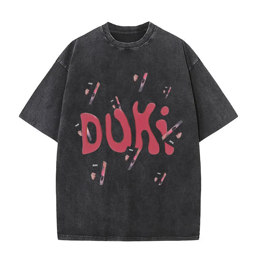 Hip Hop Rapper Duki ADA Tour T-shirt Antes De Ameri Graphic T-shirt Tops Men Women Washed Vintage Harajuku T Shirts Short Sleeve