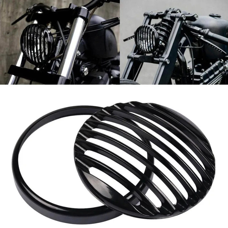 

Suitable for Harley Modified 48/883/1200 Dyner/Softtail CNC Aluminum Black Fence Lampshade