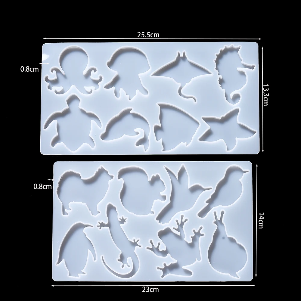 Animal Shape Pendants Silicone Mold Epoxy Resin Casting Mould for DIY Jewelry Pendant Keychain Craft Making Supplies Accessories