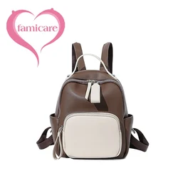 Zaini femminili in pelle divisa donna moda colore Splicing borsa a tracolla Lady Travel Shopping zaino studenti borse da scuola nuovo