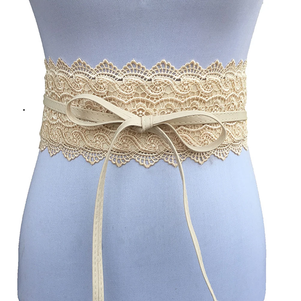 

Lace Waist Wide B Cinch Corset Dress Accessories Slim Adjustable Faux Bowknot Accessories For Dress Women Belt