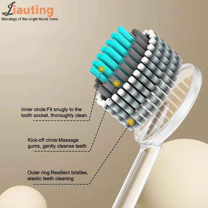 2 قطعة فرشاة أسنان تنظيف الفم فائقة النعومة فرشاة أسنان ذات شعيرات صلبة تنظيف عميق للبالغين تبييض الأسنان #5